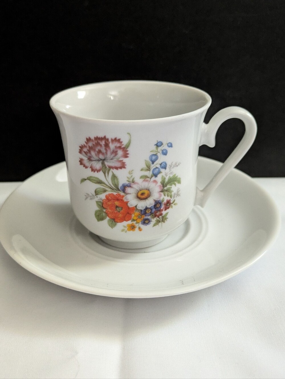 Vintage Floral Teacups And Saucers